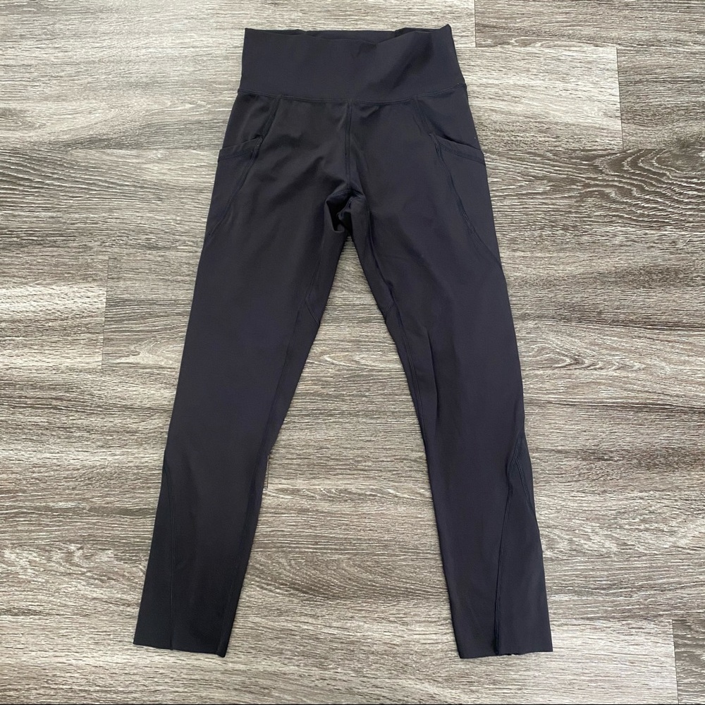 P’tula | Solid Black High Waist Pocket Leggings L